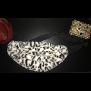 Leopard print faux fur Fannie Pack